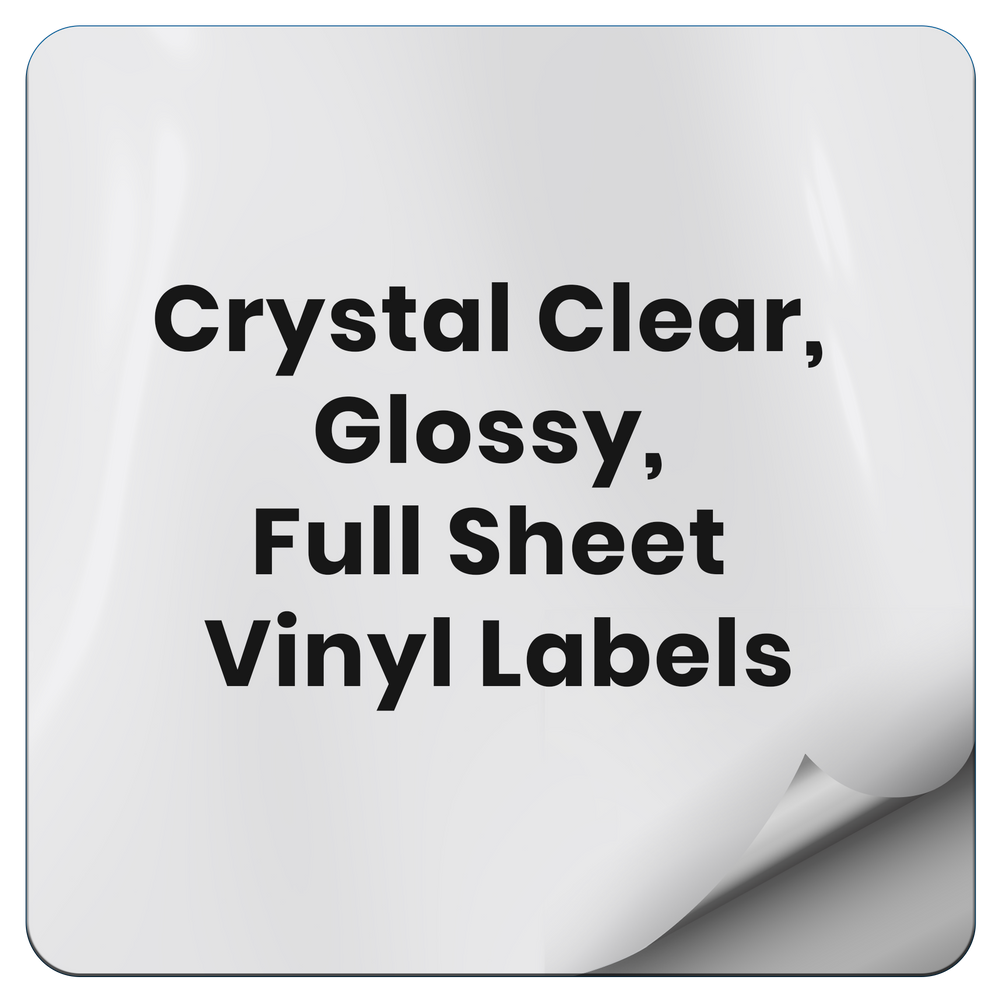 8.5 x 11 Full Sheet Label Sticker Paper for Laser & Inkjet Printers [100  Sheets,100 Labels]